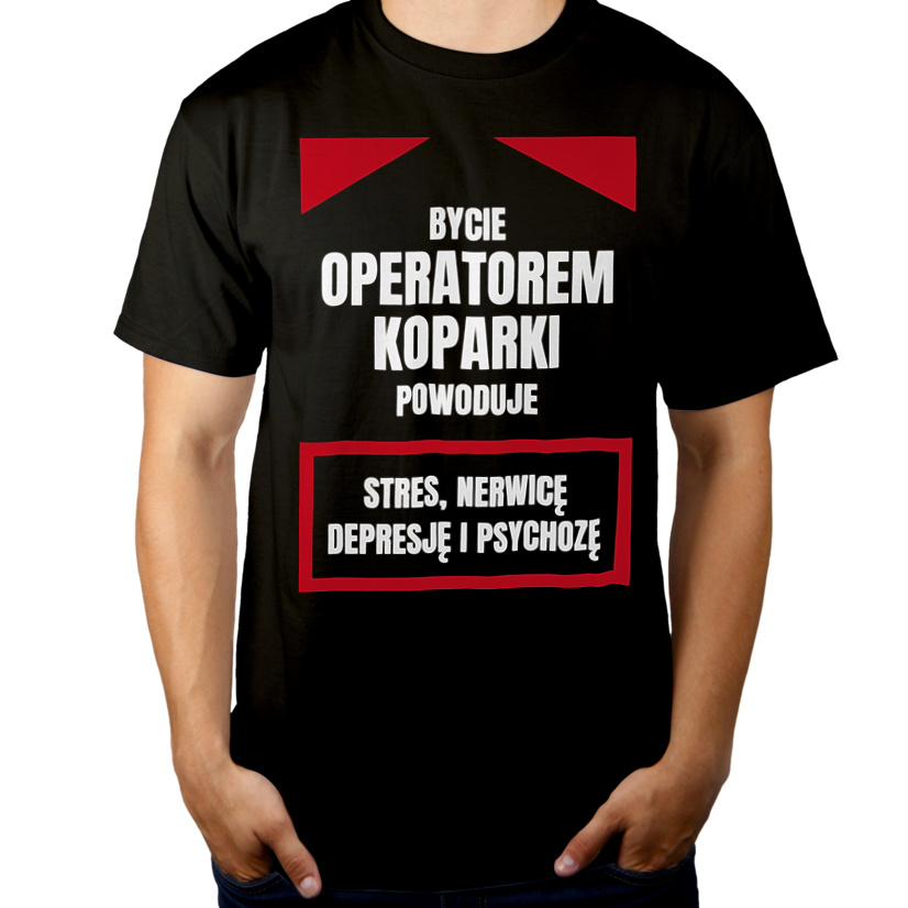 Bycie Operatorem Koparki - Męska Koszulka Czarna