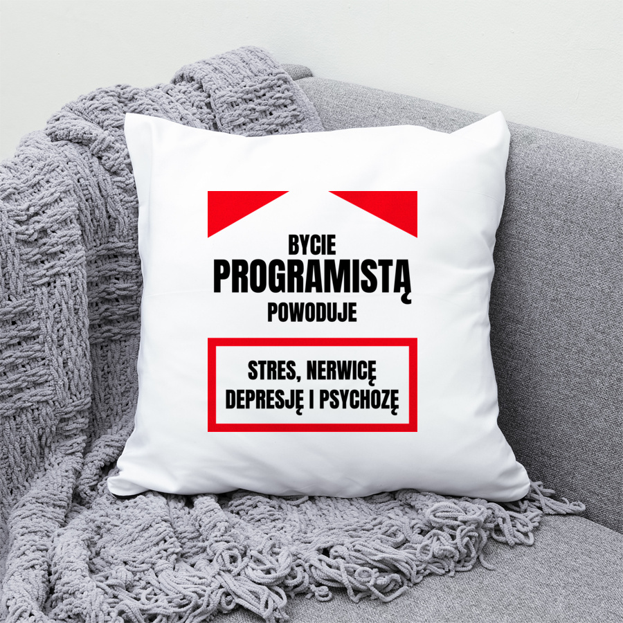 Bycie Programistą - Poduszka Biała