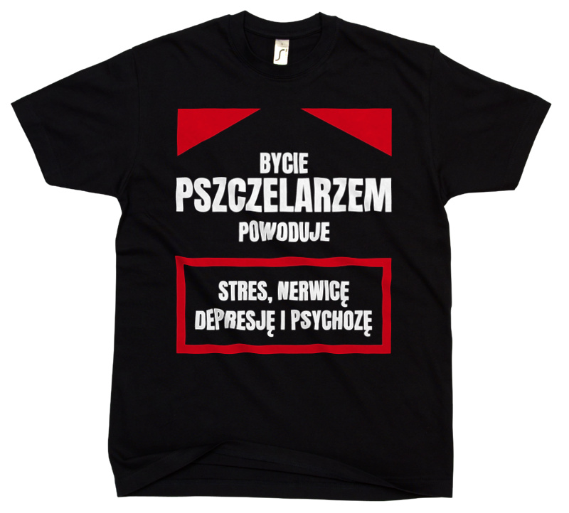 Bycie Pszczelarzem - Męska Koszulka Czarna