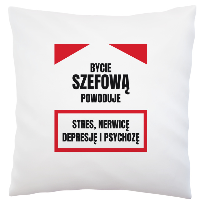 Bycie Szefową - Poduszka Biała