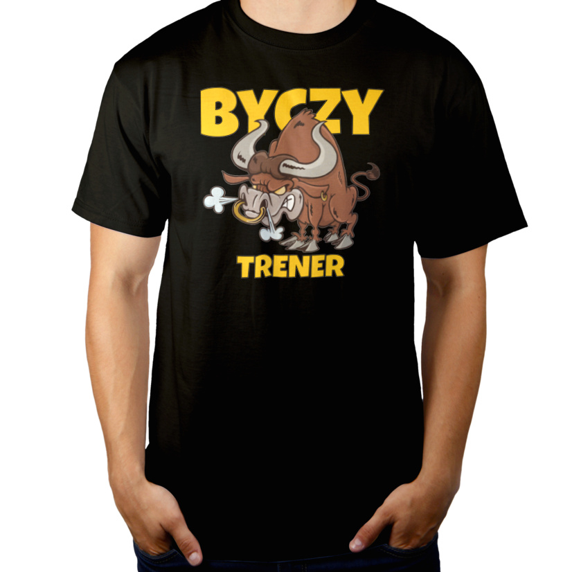Byczy Trener - Męska Koszulka Czarna