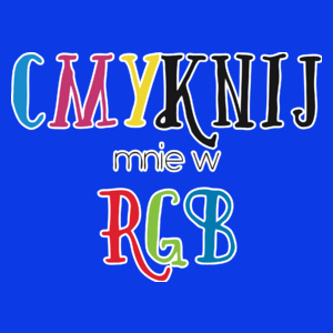 CMYKnij Mnie w RGB - Damska Koszulka Niebieska