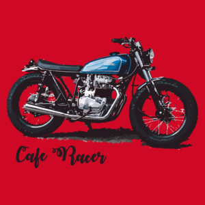 Cafe Racer - Męska Koszulka Czerwona