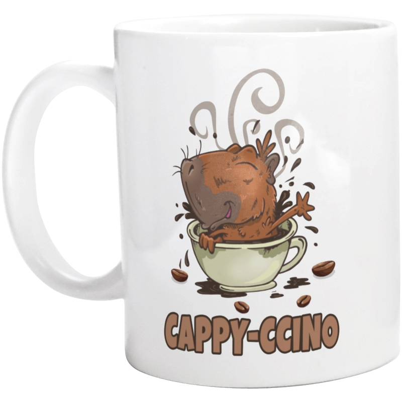 Cappyccino kapibara capybara kawa - Kubek Biały