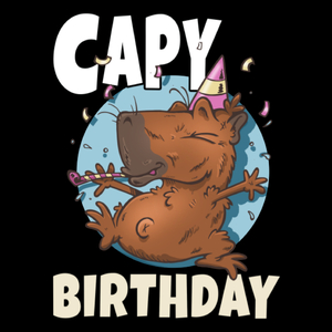 Capy Birthday Kapibara - Torba Na Zakupy Czarna