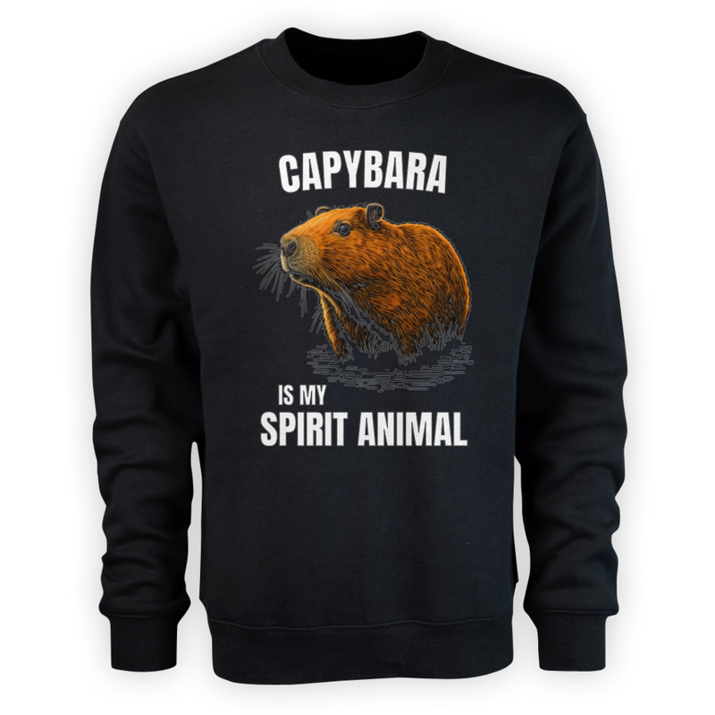Capybara Is My Spirit Animal - Męska Bluza Czarna