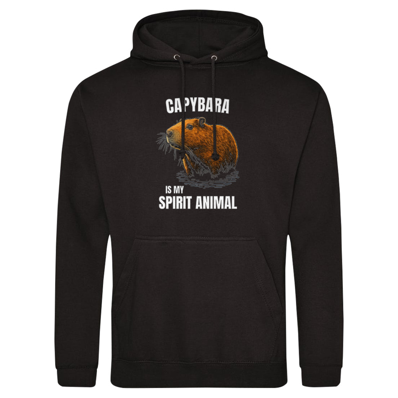 Capybara Is My Spirit Animal - Męska Bluza z kapturem Czarna