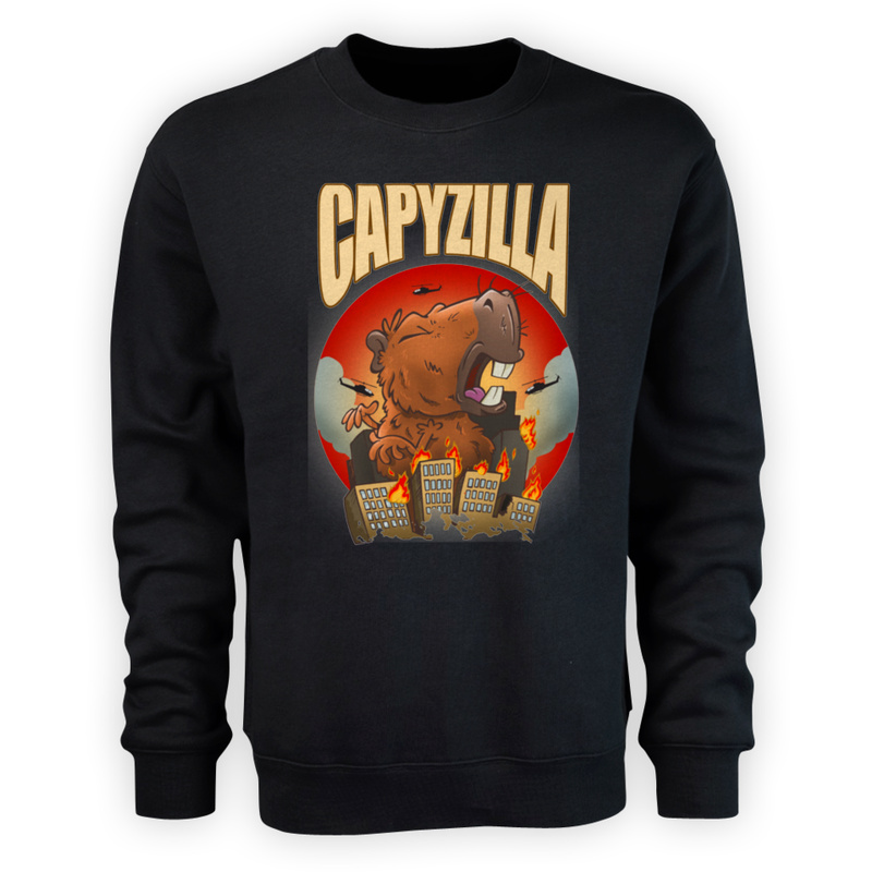Capyzilla kapibara capybara - Męska Bluza Czarna