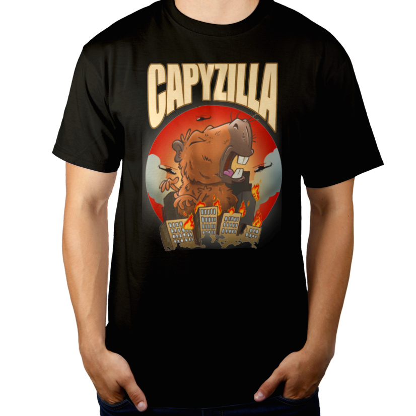 Capyzilla kapibara capybara - Męska Koszulka Czarna