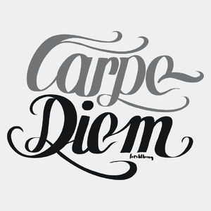 Carpe Diem - Męska Koszulka Biała