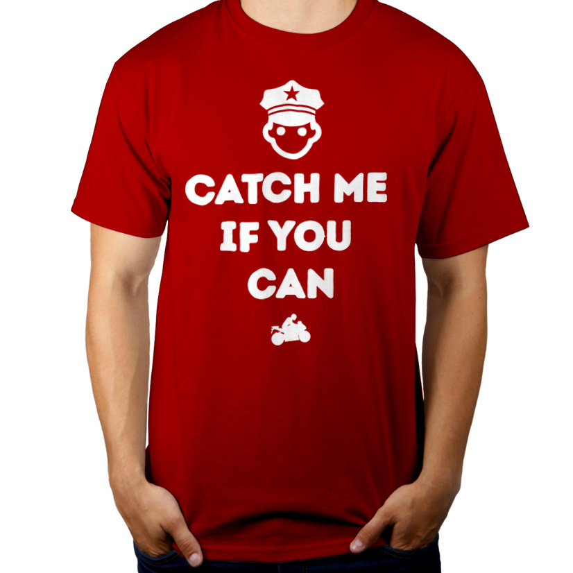 Catch Me If You Can - Męska Koszulka Czerwona