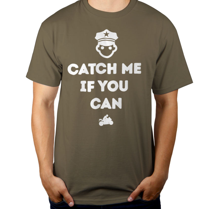 Catch Me If You Can - Męska Koszulka Khaki