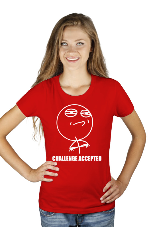 Challenge Accepted - Damska Koszulka Czerwona