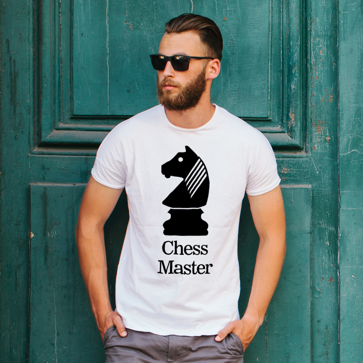 Chess Master - Męska Koszulka Biała
