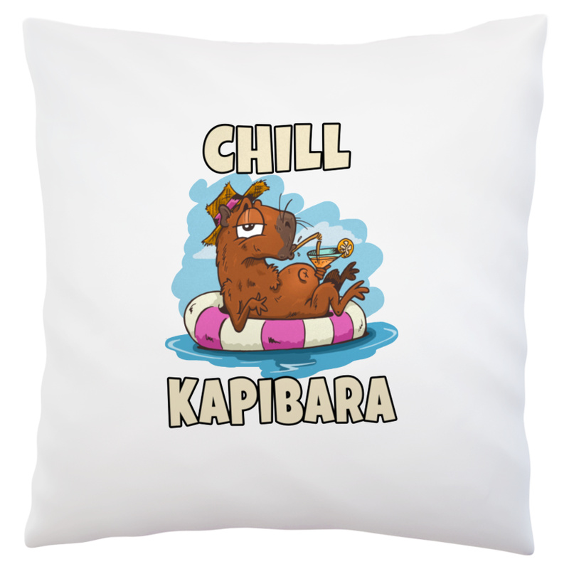 Chill Kapibara - Poduszka Biała