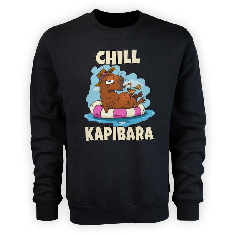 Chill Kapibara - Męska Bluza Czarna