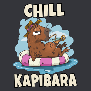 Chill Kapibara - Męska Koszulka Szara