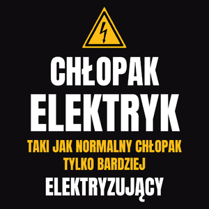 Chłopak Elektryk Elektryzjący - Męska Bluza Czarna
