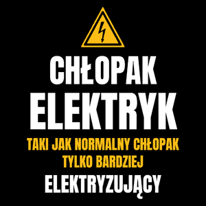 Chłopak Elektryk Elektryzjący - Torba Na Zakupy Czarna