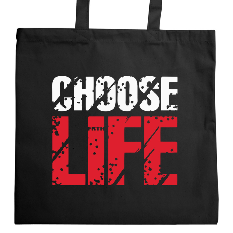 Choose Life - Torba Na Zakupy Czarna