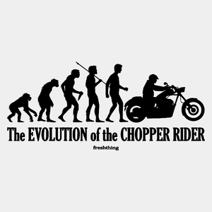 Chopper ewolucja - Męska Koszulka Biała