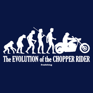 Chopper ewolucja - Męska Koszulka Ciemnogranatowa
