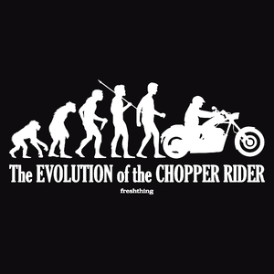 Chopper ewolucja - Męska Koszulka Czarna