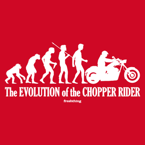 Chopper ewolucja - Męska Koszulka Czerwona