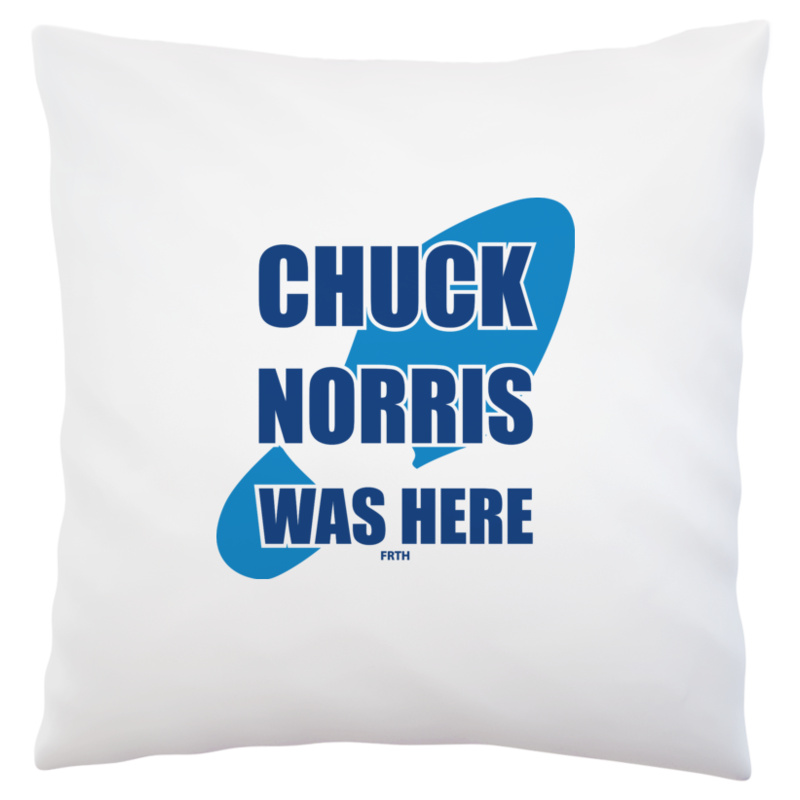 Chuck Norris Was Here - Poduszka Biała
