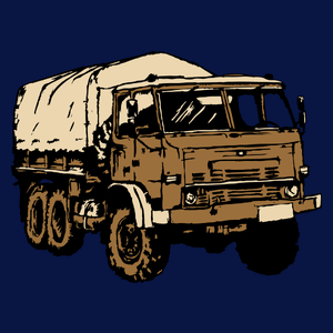 Ciężarówka wojskowa star 266 - Męska Koszulka Ciemnogranatowa