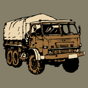Ciężarówka wojskowa star 266 - Męska Koszulka Jasno Szara