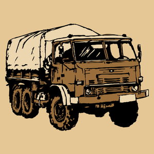 Ciężarówka wojskowa star 266 - Męska Koszulka Piaskowa