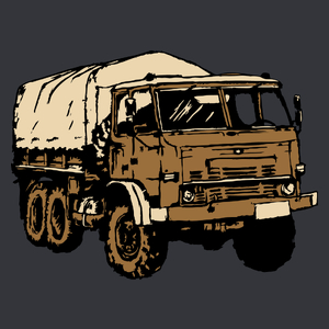 Ciężarówka wojskowa star 266 - Męska Koszulka Szara