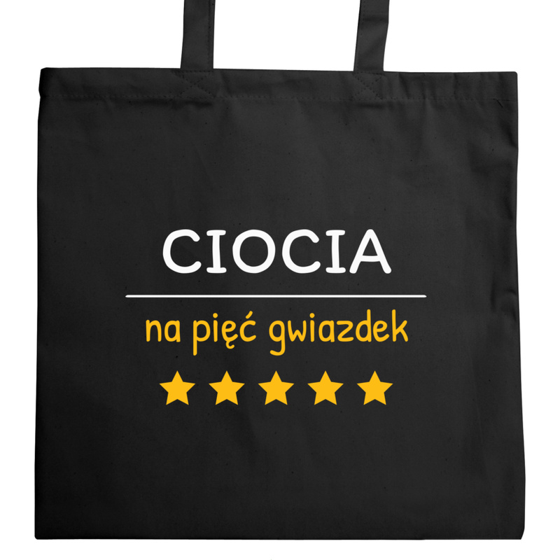 Ciocia Na 5 Gwiazdek - Torba Na Zakupy Czarna