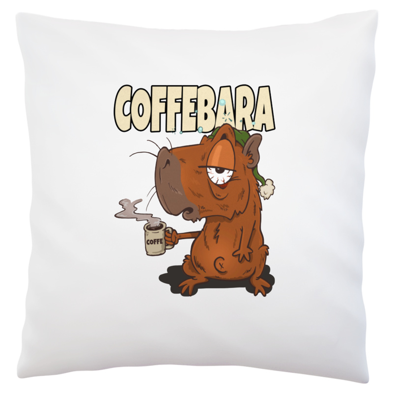 Coffebara kawa kapibara - Poduszka Biała