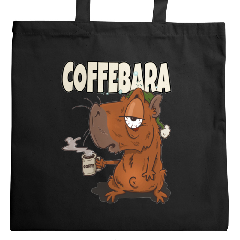 Coffebara kawa kapibara - Torba Na Zakupy Czarna