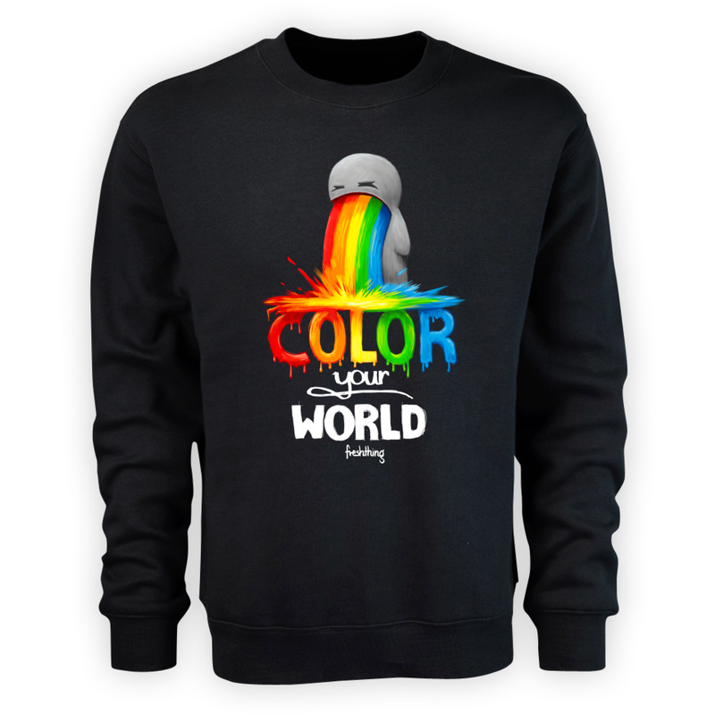 Color Your World - Męska Bluza Czarna