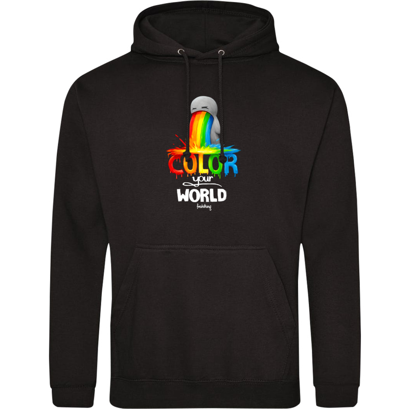 Color Your World - Męska Bluza z kapturem Czarna