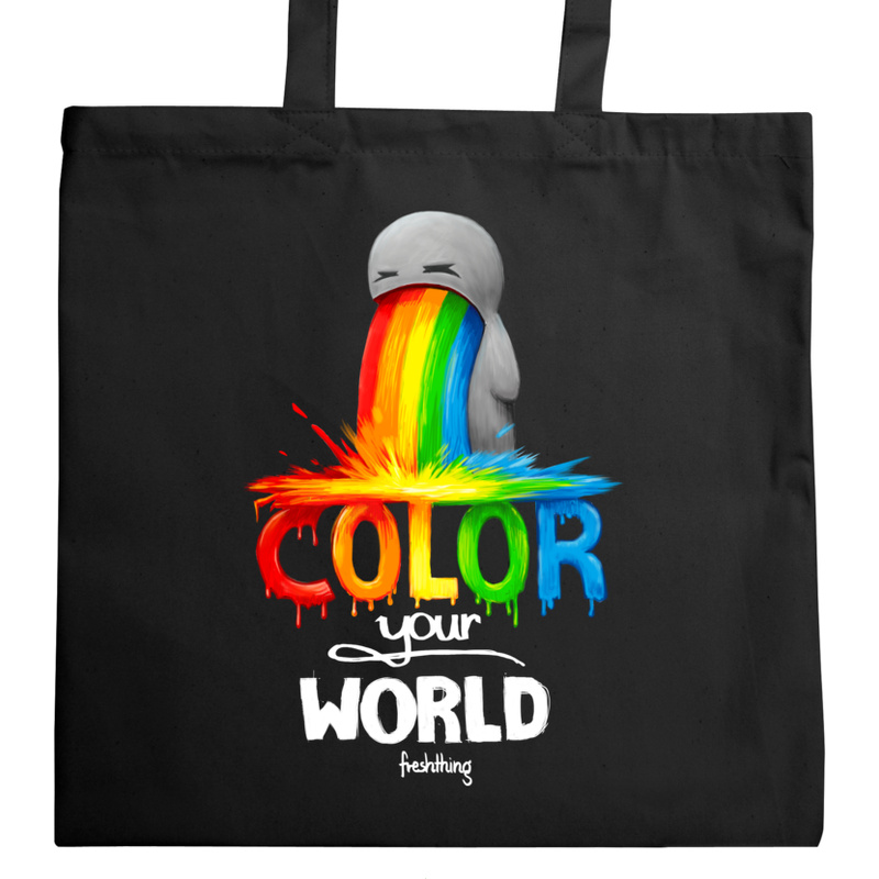 Color Your World - Torba Na Zakupy Czarna