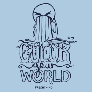 Color Your World - Męska Koszulka Błękitna