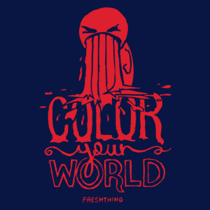 Color Your World - Męska Koszulka Ciemnogranatowa