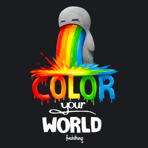 Color Your World - Damska Koszulka Czarna