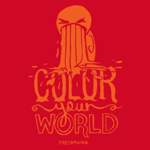 Color Your World - Męska Koszulka Czerwona