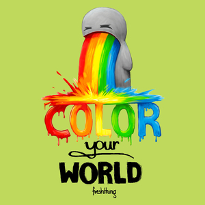 Color Your World - Męska Koszulka Jasno Zielona