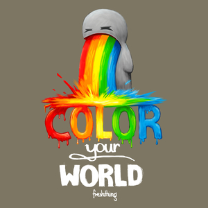 Color Your World - Męska Koszulka Khaki