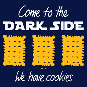 Come To The Dark Side We Have Cookies - Męska Koszulka Ciemnogranatowa