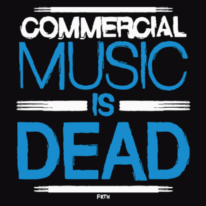 Commercial Music Is Dead - Męska Bluza z kapturem Czarna