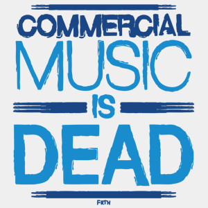Commercial Music Is Dead - Męska Koszulka Biała