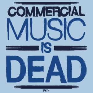 Commercial Music Is Dead - Męska Koszulka Błękitna