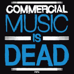 Commercial Music Is Dead - Męska Koszulka Czarna